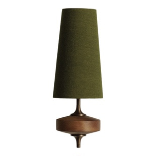 snellingstudio绿色壁灯 入户实木中古壁挂灯卧室床头灯客厅墙灯