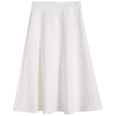 遮胯显瘦气质白色半身裙