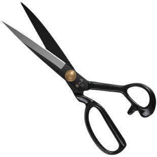 张小泉新款黑刃裁缝专用剪刀 工业用服装缝纫剪子裁布大剪刀10寸