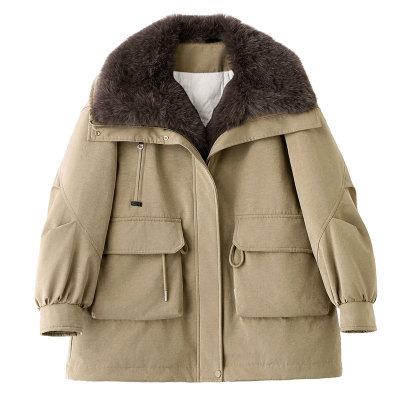 超好看派克羽绒服90白鸭绒中长款