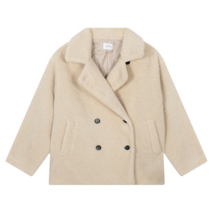 LOWRYS FARM外套女2025冬季新款气质千金感仿羊羔绒大衣492762