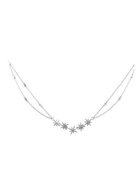 【自营】apm MONACO银色流星双链可调节项链品牌直供官方联保