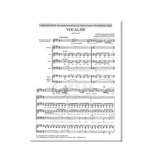 拉赫玛尼诺夫 练声曲op34 No 14 合唱谱 博浩原版乐谱书 Rachmaninoff Vocalise Choral Score BH13960