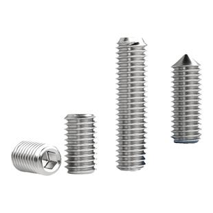 304不锈钢凹端平端尖端紧定螺丝内六角无头机米螺钉顶丝止付螺栓