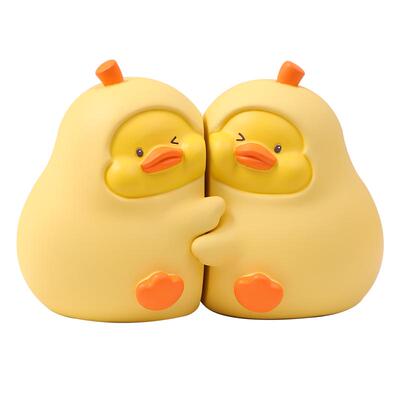 永不分离鸭客厅书柜小摆件