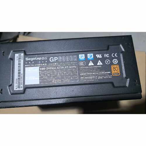 询价-Segotep鑫谷GP600BH铜牌电源，额定500W，功能