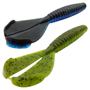 ESFISHING防挂底路亚假饵无铅高比重双尾虾软饵软虫9厘米6.4克8条