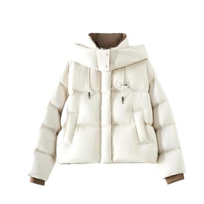zklin冬季白鸭绒连帽短款羽绒服