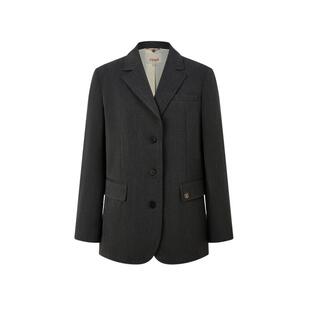 【可持续零染羊毛】Eland衣恋西装外套女垫肩设计西服