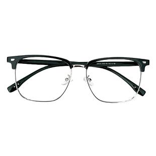 大脸眼镜男士大头胖子160mm眉毛半框大码眼镜架眼睛近视散光度数