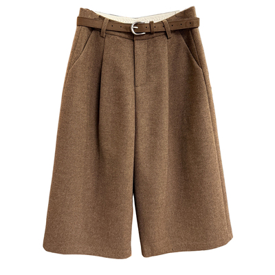 Q货！高腰羊毛西裤休闲阔腿中裤