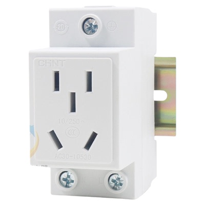 CHNT正泰AC30五孔二眼三插10安A电箱模数化配电箱导轨式安装10530