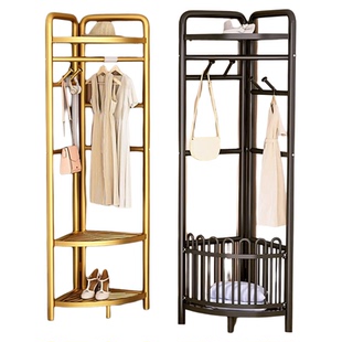 转角衣架落地卧室内家用挂衣架墙角衣服挂架简易晾衣架轻奢衣帽架