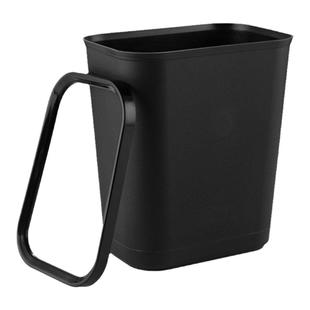 酒店方形垃圾桶家用无盖卫生间阻燃纸篓宾馆厕所塑料带压圈垃圾架