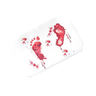 包邮英国血脚印防滑地垫创意脚丫血迹地毯 恐怖血印门垫风靡欧美