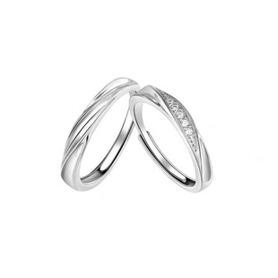 日韩情侣对戒结婚仿真钻戒活口求婚假戒指女男潮婚礼道具网红爆款