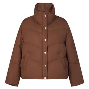 JANANNO简爱诺秋冬新品咖色短款90白鹅绒服宽松羽绒服J2560154YR