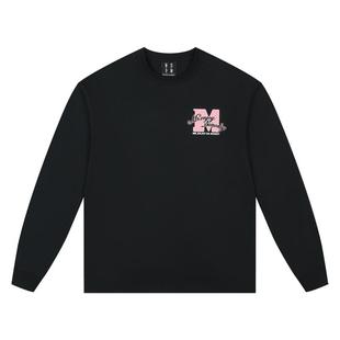 MEDM25SS基础m花体字母印花长袖T恤男女情侣潮牌宽松休闲圆领上衣