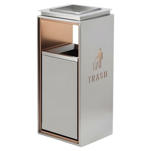 不锈钢垃圾桶酒店大堂商用立式写字楼电梯口专用带烟灰缸果皮箱