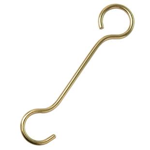 5只 复古黄铜S钩 实心黄铜挂防掉s形活动挂钩 北欧黄铜挂杆挂钩