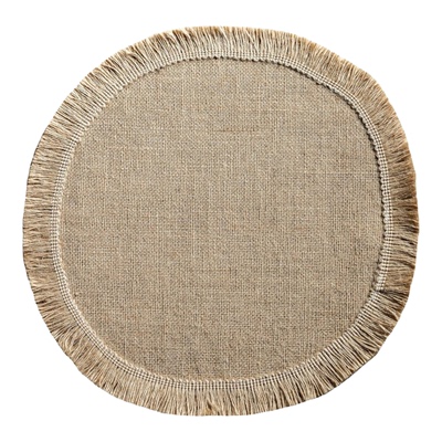 热卖餐垫农舍复古黄麻流苏桌垫