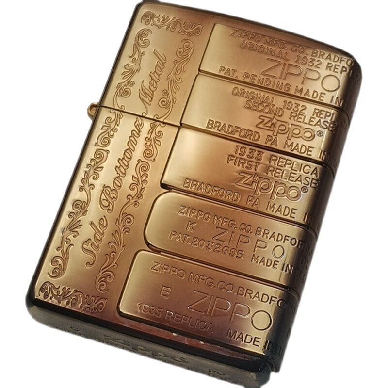 zippo复古刻字盔甲打火机送男友