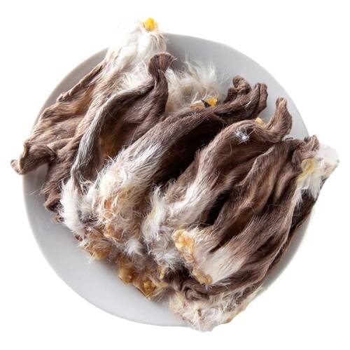 宠物雪貂大爱零食风干带毛兔耳朵一支磨牙长身体营养丰富增肥天然