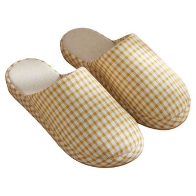 merdor包头透气格纹居家防滑拖鞋