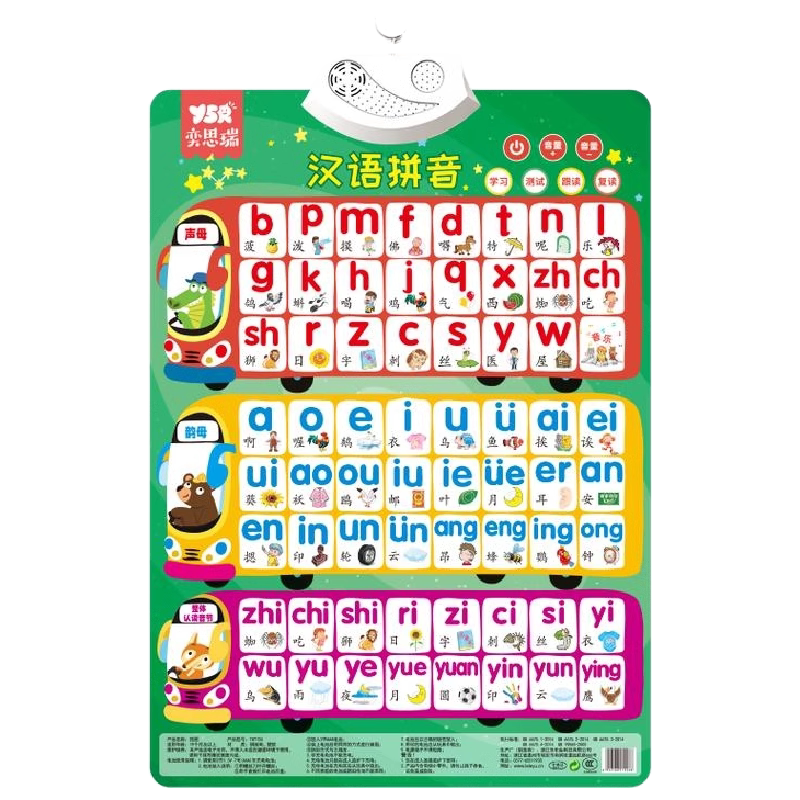 汉语拼音挂图字母表墙贴儿童早教有声宝宝识字幼儿园启蒙挂画音标