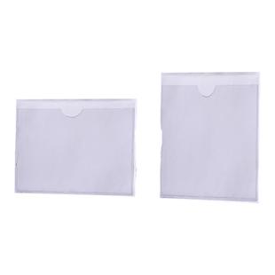 带胶自粘卡套软膜pvc物料卡套标签透明自粘卡片袋价签套背胶卡套