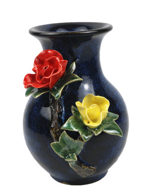 陶瓷风水吉祥物桌面客厅玫瑰花