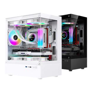 Sumtax/迅钛 玄武MINI海景房电脑机箱台式机matx玻璃侧透游戏机箱