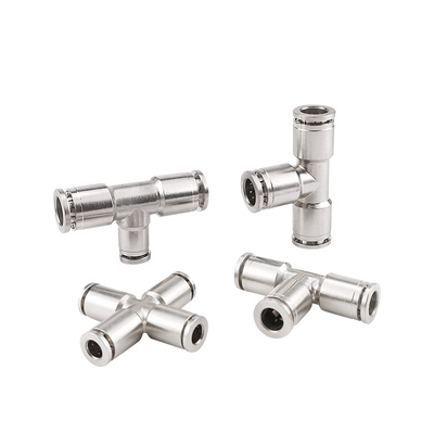 快速插耐腐蚀全铜镀镍气管接头