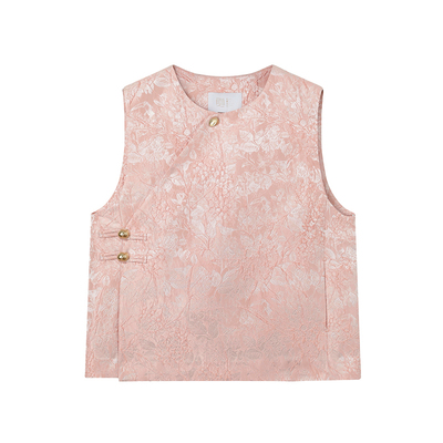 如意连云新中式立体提花马甲