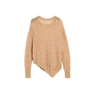 【商场同款】mithworld沵媞半透肌理不对称针织上衣甜酷新款女装