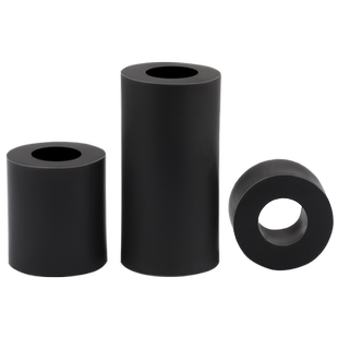 黑色ABS隔离柱绝缘柱直通柱塑料圆形套管圆孔支撑垫高柱M2.5-M14