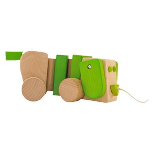 EverEarth拖拉狗宝宝玩具木质积木婴儿拉绳学步车玩具男女孩1岁