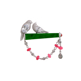 双喜临门古典喜鹊胸针设计师优雅鸟儿别针西装古风胸花旗袍饰品