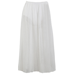 亦美珊白色泳衣女下半身遮挡纱裙长裙防走光海边度假外罩裙泡温泉