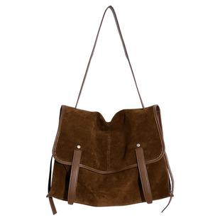 jpjclassic头层磨砂牛皮邮差包女单肩斜挎托特包百搭腋下包包