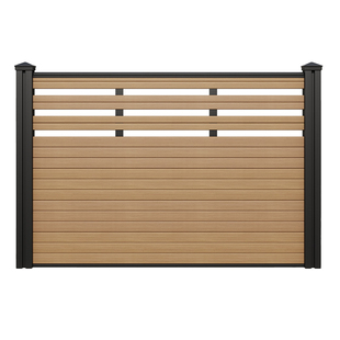 塑木围栏户外庭院围墙护栏花园防腐木栅栏小院子露台雕花木塑栏杆