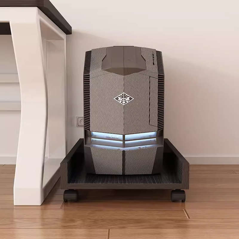 电脑主机托架可移动机箱底座带滑轮台式支架家用办公室桌下置物架