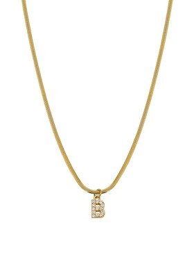 Sweetpeeps金色蛇骨链字母吊坠