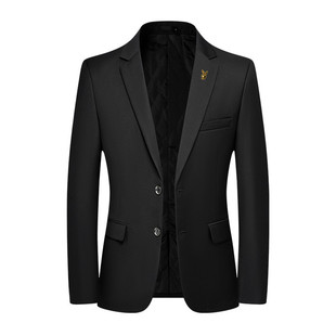 花花公子秋冬季男士加厚西装外套男韩版修身商务休闲西服大码上衣