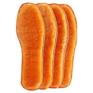 学生秋冬加绒加厚鞋垫羊驼绒锁温透气吸汗防臭防寒毛绒保暖鞋垫