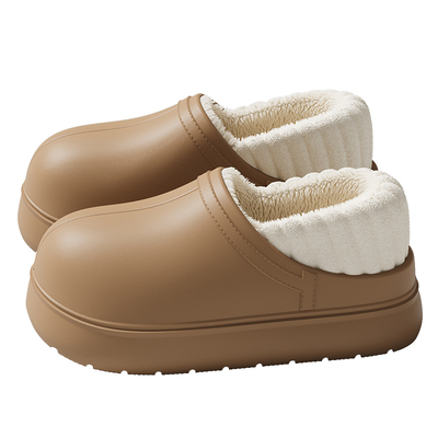 百慕倾臣6.0CM厚底防水棉拖鞋女