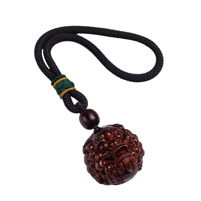 招财貔貅手把件天然紫檀中式盘玩