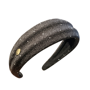 秋冬气质灰色烫钻宽边发箍女高颅顶洗脸压发头箍外出百搭发卡头饰