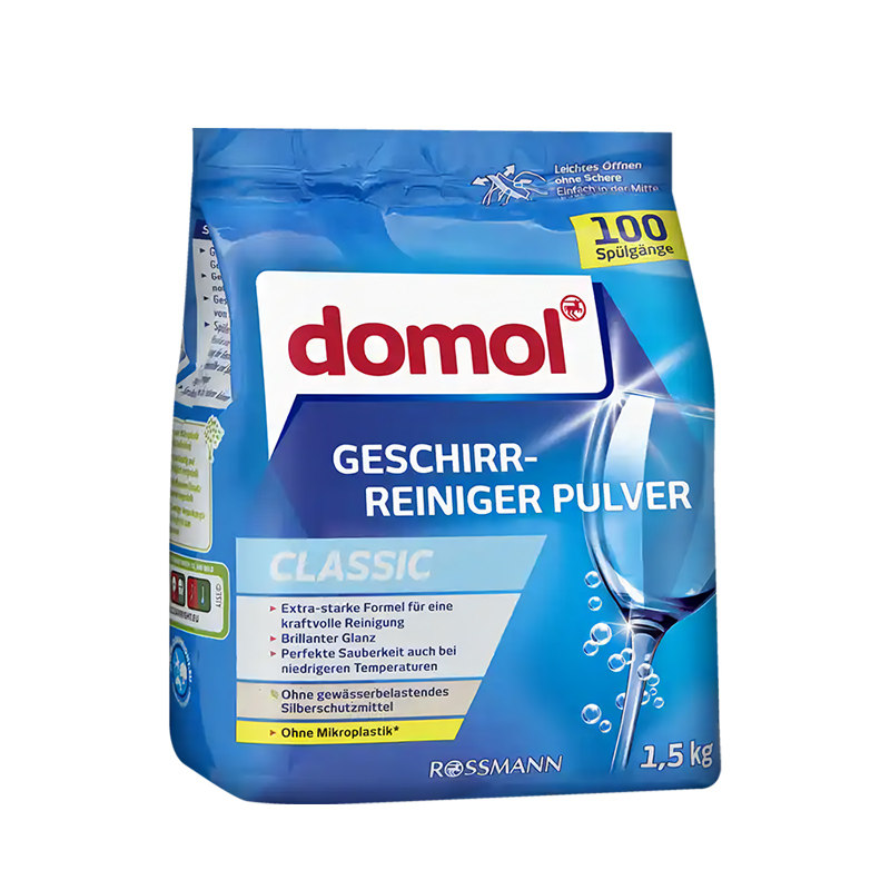 domol朵莫德国进口洗碗机专用清洁洗碗粉洗涤剂多效去油1.5kg*1袋