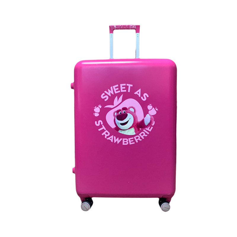 新秀丽玫红色白色登机托运箱